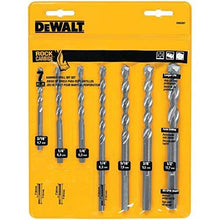 Load image into Gallery viewer, DEWALT Masonry Drill Bit Set, Percussion, Concrete &amp; Block, 7-Piece (DW5207)
