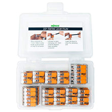Load image into Gallery viewer, WAGO 221 LEVER-NUTS 36pc Compact Splicing Wire Connector Assortment. Includes (16x) 221-412, (12x) 221-413, (8x) 221-415
