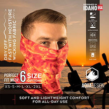 Load image into Gallery viewer, Aqua Design Fishing Hunting Masks Neck Gaiters for Men and Youth: UPF 50+ Sun Mask Protection: Camo Half Face Cover Balaclava Bandana: Black Water: Size 2XL

