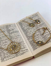 Load image into Gallery viewer, RACHEL Rachel Roy Evil Eye Sun Disc Protection Pendant Necklace for Women Fashion Jewelry
