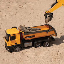 Load image into Gallery viewer, Top Race Remote Control Construction Dump Truck, RC Dump Truck Toy, Construction Toys Vehicle, RC Truck Toys, Heavy Duty Metal and Plastic Construction Truck 1:14 Scale, 7 LBS Load Capacity TR-212
