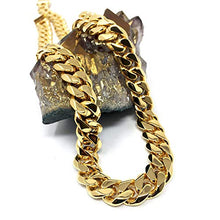 Load image into Gallery viewer, Gold Cuban Link Chain Necklace for Men Real 14.4MM 14K Karat Diamond Cut Heavy w Solid Thick Clasp US MADE (22)

