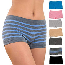 Load image into Gallery viewer, Alyce Intimates Pack of 7 Seamless No Show Womens Boyshort Hipster Panty, Standard &amp; Plus Sizes Grays
