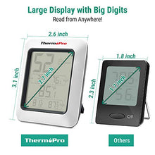 Load image into Gallery viewer, ThermoPro TP50 Digital Hygrometer Indoor Thermometer Room Thermometer and Humidity Gauge with Temperature Humidity Monitor
