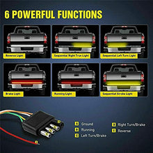 Load image into Gallery viewer, NEW SUN 60" LED Tailgate Brake Light Bar for Truck Trailer Quadruple Row Strip with Red Brake White Reverse Sequential Amber Turning Signals Strobe Lights
