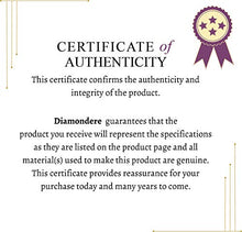 Load image into Gallery viewer, Diamondere Natural and Certified Iolite and Diamond Drop Necklace in 14k White Gold | 0.61 Carat Pendant with Chain
