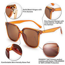 Load image into Gallery viewer, FEISEDY Retro Square Polarized Sunglasses Women Men Oversized Vintage Shades B2600
