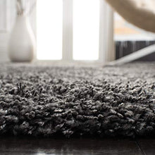Load image into Gallery viewer, Safavieh California Premium Shag Collection SG151-8484 2-inch Thick Area Rug, 8' x 10', Dark Grey
