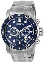 Load image into Gallery viewer, Invicta Men's 0070 Pro Diver Collection Analog Chinese Quartz Chronograh Silver-Tone/Blue Stainless Steel Watch
