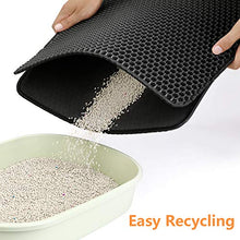 Load image into Gallery viewer, Polarduck Cat Litter Mat, 20" X 16", Cat Litter Trapping Mat, Honeycomb Double Layer Design, Urine and Water Proof Material, Scatter Control, Special Side Handles Design Easier to Clean,Washable
