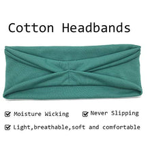 Load image into Gallery viewer, Headbands For Women, 6 PCS Cotton Headbands Yoga Sports Headbands Elastic Non Slip Sweat Bands Workout Headband
