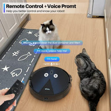 Load image into Gallery viewer, vrillo J050 Robot Vacuum and Mop Cleaner 2200Pa Strong Suction, APP&amp;Remote Control, Wi-Fi, Compatible with Alexa and Self-Charging, Ideal for Carpet, Hard Floors, Pet Hair Cleaning
