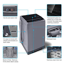 Load image into Gallery viewer, COMFEE’ 1.6 Cu.ft Portable Washing Machine, 11lbs Capacity Fully Automatic Compact Washer with Wheels, 6 Wash Programs Laundry Washer with Drain Pump, Ideal for Apartments, RV, Camping, Magnetic Gray
