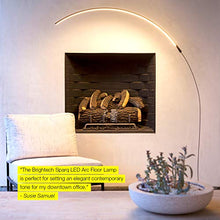 Load image into Gallery viewer, Brightech Sparq - Hanging, LED Arc Floor Lamp - Over The Couch, Contemporary Standing Lamp - Modern, Dimmable Light Arching from Behind The Sofa - Living Room &amp; Office Pole Lamp

