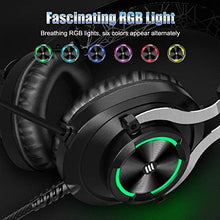 Load image into Gallery viewer, EKSA PS4 Gaming Headset PS4 Headset with Noise Cancelling Mic &amp; RGB Light - Gaming Headphones for PC, Laptop, Xbox One Controller (Adapter Not Included), PS4, Nintendo Switch - 3.5mm Cable
