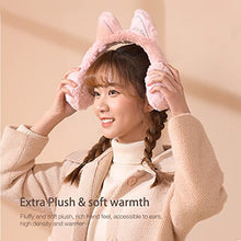 Load image into Gallery viewer, MatureGirl Cute Cat Ear Bluetooth Gaming Headset, Winter Warm Wireless Stereo Gaming Headphones Head-Mounted Ear Cups Earphones Computer Game Over Ear Headphones for Kids Adult (Pink)

