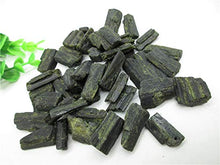 Load image into Gallery viewer, Dalas Raw Natural Green Tourmaline Schorl Crystal Gem Original Mineral Specimen Rough Stone

