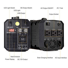 Load image into Gallery viewer, KYNG Power Solar Generator Portable Power Station 500W UPS Battery for Emergency, Tradeshow Battery Powered Inverter 12V, 3 AC, 4 USB Outlets FREE Solar Panel Cable, Camping, CPAP, 288wh
