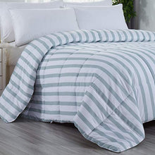 Load image into Gallery viewer, Besfor Hotel Collection Luxury Down Alternative Quilted Queen Comforter - All Season -Plush Microfiber Fill - Machine Washable -Stand Alone Comforter (Grey-White, Queen)
