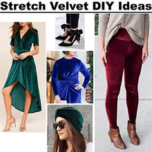 Load image into Gallery viewer, Barcelonetta | Stretch Velvet Fabric | 90% Polyester 10% Spandex | 60" Wide | Sewing, Apparel, Costume, Craft (Yellow, 5 Yards)
