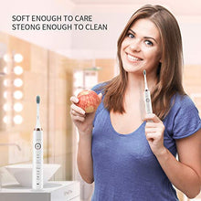Load image into Gallery viewer, Sonic Electric Toothbrush with 2 Brush Heads, Rechargeable Waterproof Toothbrushes for Adults and Kids, 5 Modes with 2 Mins Smart Timer, One Time Charge 30 Days Use, 31,000 VPM, Dentists Recommend
