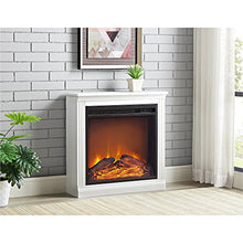 Load image into Gallery viewer, Ameriwood Home Bruxton Simple Fireplace, White
