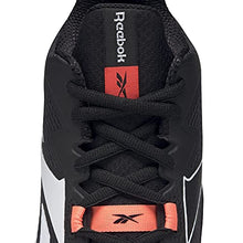 Load image into Gallery viewer, Reebok Men's More Buckets Sneaker, Black/White/Orange Flare, 9.5
