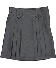 Load image into Gallery viewer, French Toast Big Girls' Front Pleated Skirt with Tabs, Grey, 8
