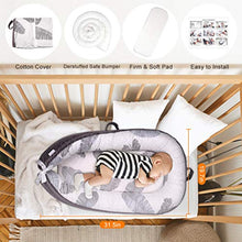 Load image into Gallery viewer, Mamibaby Baby Lounger Baby Nest Co-Sleeping for Baby, Ultra Soft &amp; Breathable Fiberfill Portable Adjustable Newborn Lounger Crib Bassinet | Newborn Shower Gift Essential (Leaves Pattern)
