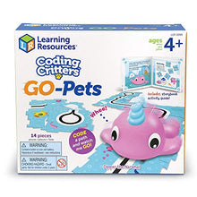 Load image into Gallery viewer, Learning Resources Coding Critters Go Pets Dipper the Narwhal, Screen-Free Early Coding Toy For Kids, Interactive STEM Coding Pet, 14 Pieces, Ages 4+
