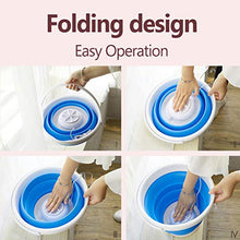 Load image into Gallery viewer, Mini Portable Washing Machine with Foldable Tub Compact Ultrasonic Turbo Washer, USB Powered Lightweight Lazy Laundry Machine for Home/Travel/Apartments/Dormitory/Socks/Underwear Cleaning(Blue)

