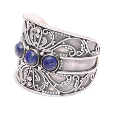 Load image into Gallery viewer, NOVICA Lapis lazuli .925 Sterling Silver Ring 'Antique Elegance'
