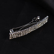Load image into Gallery viewer, FUMUD Bling Silver Plated Crystal Hairpin Three Row Rhinestone Hair Barrette Clip Hair Accessories
