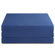 Load image into Gallery viewer, Olee Sleep 4 " Tri-Folding Topper (Twin), Blue
