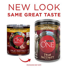 Load image into Gallery viewer, Purina ONE Grain Free, Natural Pate Wet Dog Food, SmartBlend True Instinct With Real Turkey &amp; Venison - (12) 13 oz. Cans
