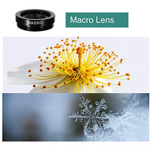 Load image into Gallery viewer, iPhone Lens,by Ailun,3 in 1 Clip On 180 Degree Fish Eye Lens+0.65X Wide Angle+10X Macro Lens,Universal HD Camera Lens Kit for iPhone 7/6s/6s Plus/6/SE/5/5s,Samsung,BlackBerry,Mobile Phone [Black]
