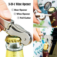 Load image into Gallery viewer, DERGUAM 8 Packs Fast-cooling 304 Stainless Steel Ice Cubes Whiskey Stones Whiskey Rocks With Nonslip Ice Tong&amp;Wine Opener&amp;Freezer Storage Tray Great for Whiskey,Wine,Beer,Juice or Soda

