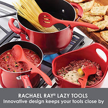 Load image into Gallery viewer, Rachael Ray Kitchen Tools and Gadgets Nonstick Utensils/Lazy Spoonula, Solid and Slotted Spoon, 3 Piece, Marine Blue
