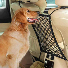 Load image into Gallery viewer, KNDJSPR Pet Barrier Safety Net, Car Dog Guard, Double-Layer Four-Sided Elasticity Net Storage Bag Fence Barrier, Ensure Safe Driving, for Children Pets

