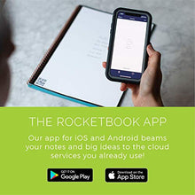 Load image into Gallery viewer, Rocketbook Fusion Smart Reusable Notebook - Calendar, To-Do Lists, and Note Template Pages with 1 Pilot Frixion Pen &amp; 1 Microfiber Cloth Included - Infinity Black Cover, Letter Size (8.5" x 11")
