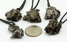 Load image into Gallery viewer, Dancing Bear Authentic Meteorite Pendant Necklace, Treasure Chest Box, Real Space Rock, Educational Card &amp; Certificate of Authenticity. Adjustable Cord, Campo Del Cielo, Argentina
