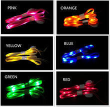 Load image into Gallery viewer, Jofan 6 Pairs Nylon LED Shoelaces Light Up Shoe Laces with 3 Modes in 6 Colors for Party Favors Hip-hop Dancing Cycling Hiking Skating
