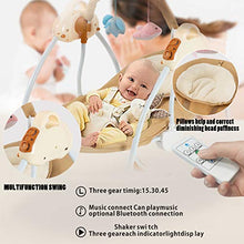 Load image into Gallery viewer, Rocking Cradle Baby Bassinet-Automatic Baby Basket Electric Rocking Multifunction Baby Swing Cradle Bed,Portable Bassinet Cradle Infant-to-Toddler Rocker with Remote , Music, Adjustable Speed(Khaki)
