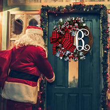 Load image into Gallery viewer, Christmas Wreath Round Handcrafted New Year Elegant Holiday Wreath Pine Wreath Door Wall Garland Christmas Thanksgiving Decor
