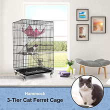 Load image into Gallery viewer, Luxury 3-Tier Kitten Cat Ferret Cage Playpen Portable Out of Big Cat Cage Cat Litter Folding Pet Cat Cage Playpen Kitten Cat Ferret Cage Portable Cat Home Fold Pet Cat Cage Playpen
