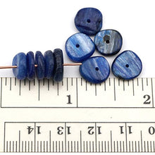 Load image into Gallery viewer, 40 Pcs Small Blue Kyanite Rondelle Beads Avg 10mm
