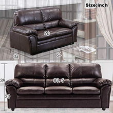 Load image into Gallery viewer, Sofa Sectional Sofa Sofa Set PU Leather Loveseat Sofa Contemporary Sofa Couch for Living Room Furniture 3 Seat Modern Futon
