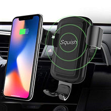 Load image into Gallery viewer, Squish Wireless Charger Car Mount Adjustable Gravity Air Vent Phone Holder for iPhone Samsung Nexus Moto OnePlus HTC Sony Nokia and Android Smartphones Qi Certified

