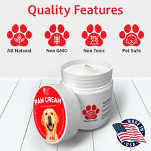 Load image into Gallery viewer, Pet Pull Paw Cream (4 oz) Dog Paw Protector for Heat, Cold &amp; Rough Surfaces - Paw Moisturizer Balm with Natural Waxes &amp; Oils - Puppy Invisible Boot Soothes, Moisturizes, Protects
