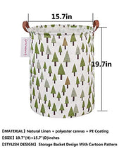Load image into Gallery viewer, QUEENLALA Large Storage Basket,Laundry Hamper/Bathroom/Home Decor/Collapsible Round Storage Bin,Boys and Girls Hamper/Boxes/Clothing（Green Forest）
